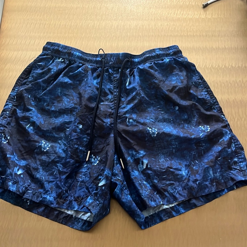 Blue Jared Lang Swim Trunks